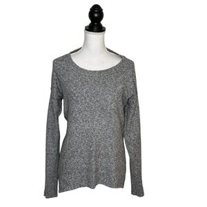 Calvin Klein Jeans Gray Knit Sweater Top Minimalist Long Sleeve Small